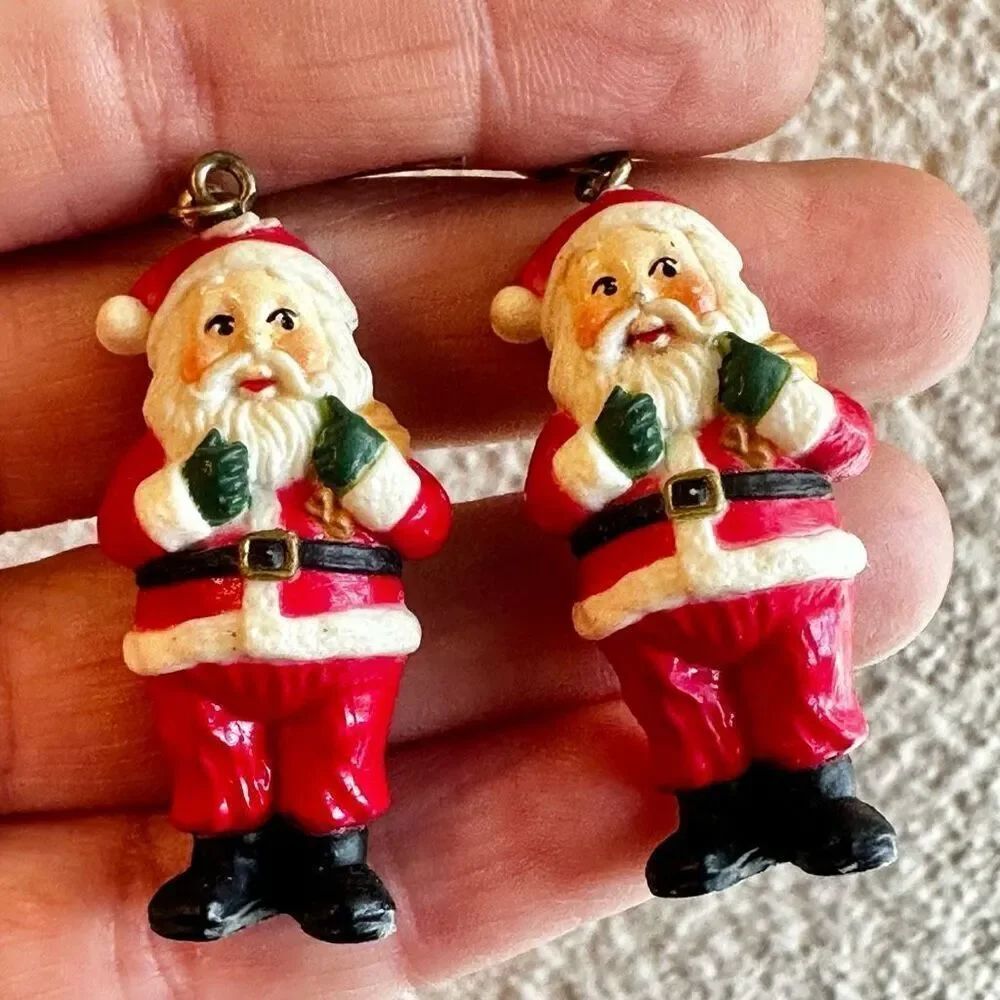 Santa earrings